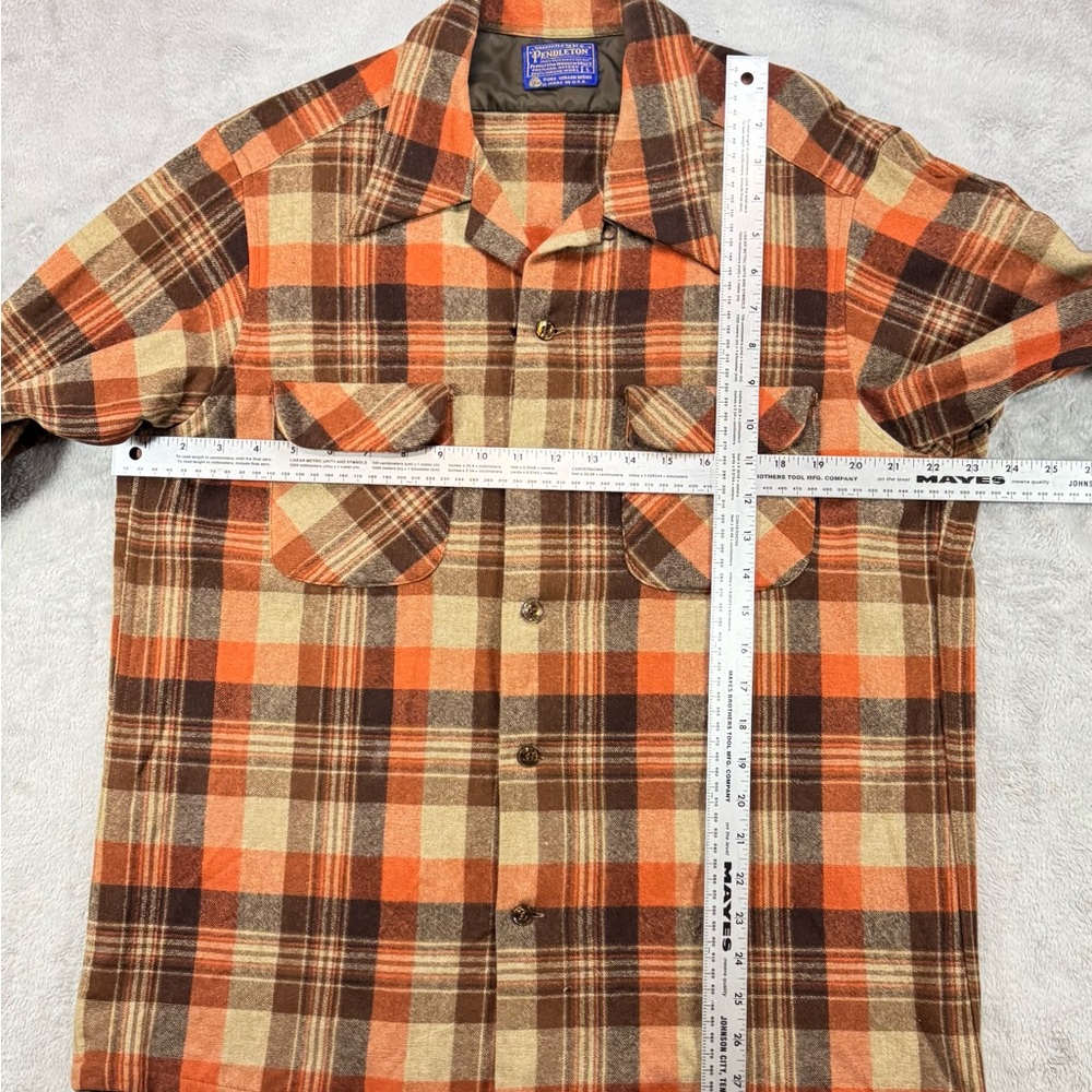 Vintage 70’s Pendleton Boardshirt Loop Collar Rus… - image 3